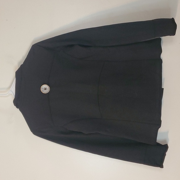 Neon Buddha Black 6 Button Sweater Blazer Size XS Lagenlook Art To Wear Cotton - Picture 8 of 11